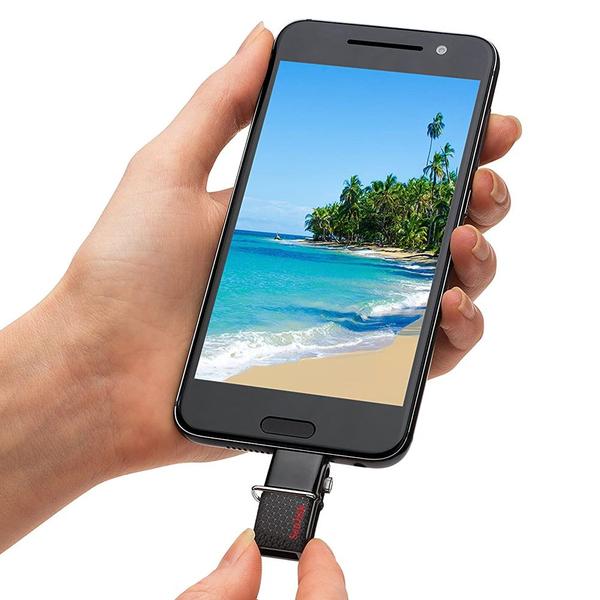 Imagem de Pen Drive Sandisk 256gb Micro Usb/ Usb-A 150Mbs Smartphone