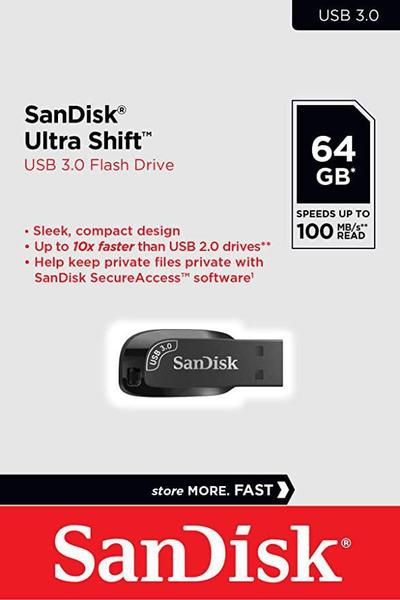 Imagem de Pen Drive Sandisk 64Gb Ultra Shift Usb 3.0