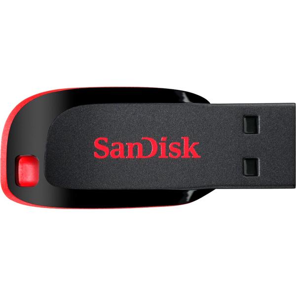 Imagem de Pen Drive Sandisk Cruzer Blade Z50 SDCZ50-128G - 128GB - Preto e Vermelho