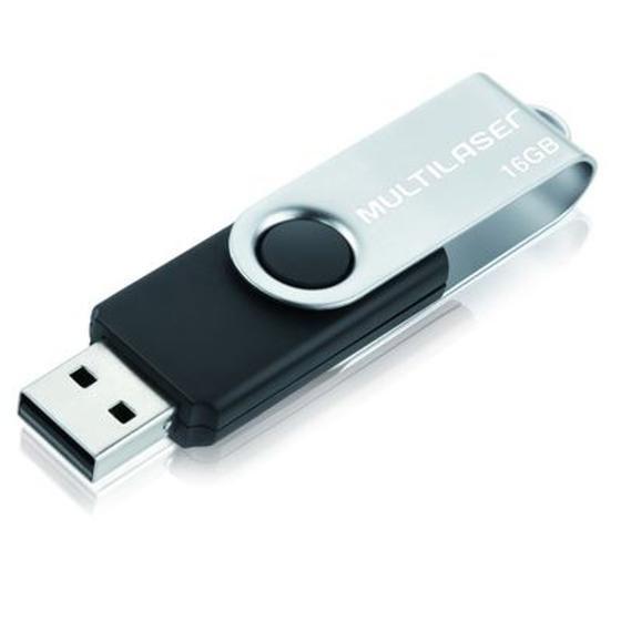 Imagem de Pen Drive Twist 16GB USB Leitura 10MB/s e Gravação 3MB/s Preto - Multilaser  PD588