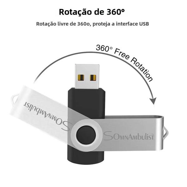 Imagem de Pen Drive USB 2.0 de Alta Velocidade - 4GB, 8GB, 16GB, 32GB e 64GB