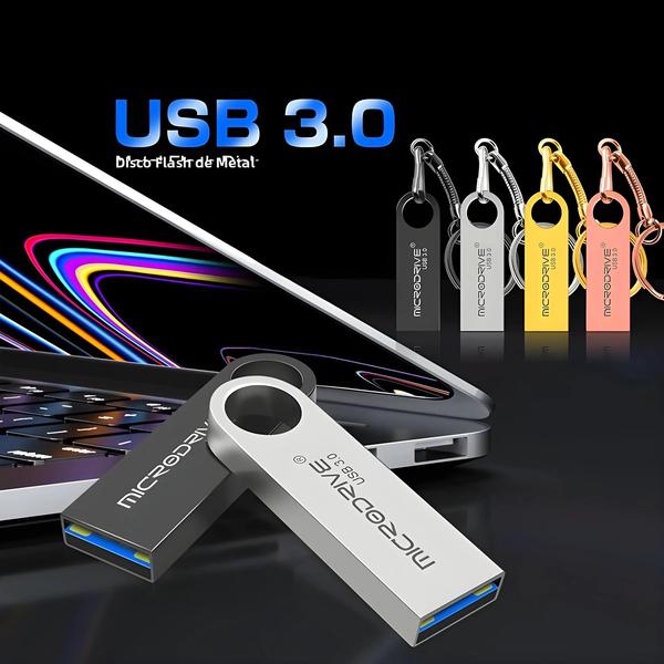 Imagem de Pen Drive USB 3.0 à Prova D'Água - 16GB a 256GB - Alta Velocidade