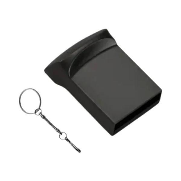 Imagem de Pen Drive USB 64GB - Mini Metal Preto e Prata - Presente Criativo