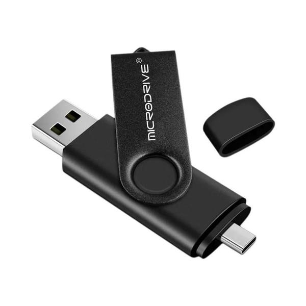 Imagem de Pen Drive USB Metal OTG Tipo C - 2 em 1 (4GB, 8GB, 32GB, 64GB, 128GB)