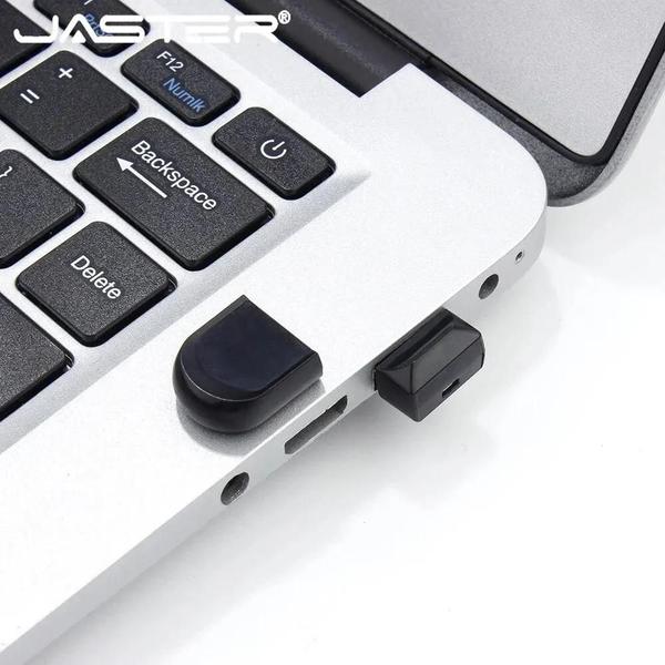 Imagem de Pen Drive USB Mini 16GB/32GB/64GB - Cores Preto, Vermelho e Branco - Presente Criativo