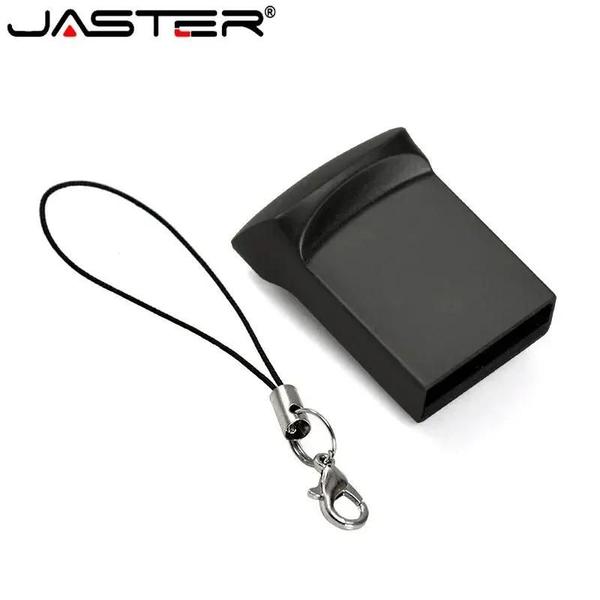 Imagem de Pen Drive USB Mini Metal Preto e Prata - 16GB, 32GB e 64GB - Presente Criativo