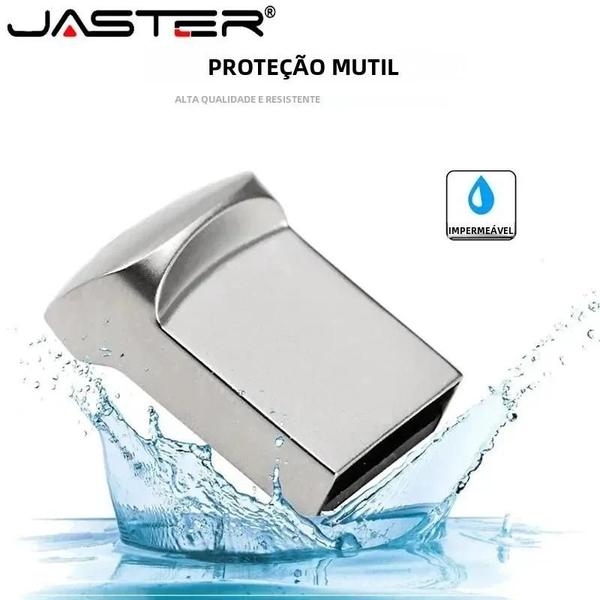 Imagem de Pen Drive USB Mini Metal Preto e Prata - 16GB, 32GB e 64GB - Presente Criativo