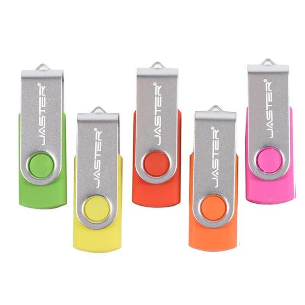 Imagem de Pen Drive USB Rotativo Colorido - 8GB a 128GB - Com Clip