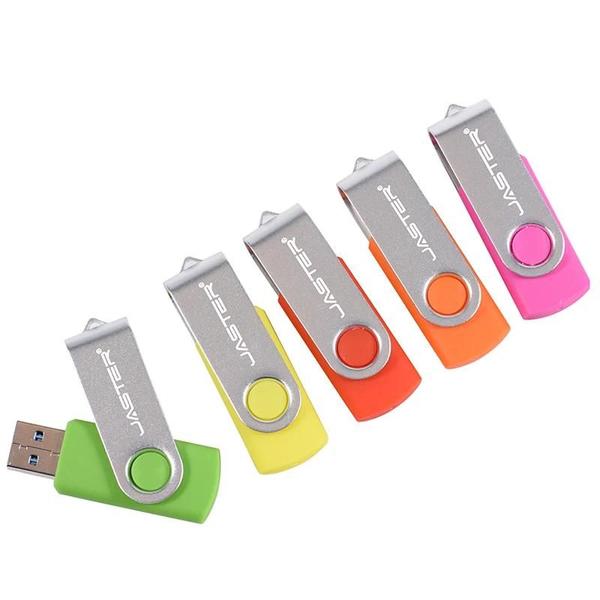 Imagem de Pen Drive USB Rotativo Colorido - 8GB a 128GB - Com Clip