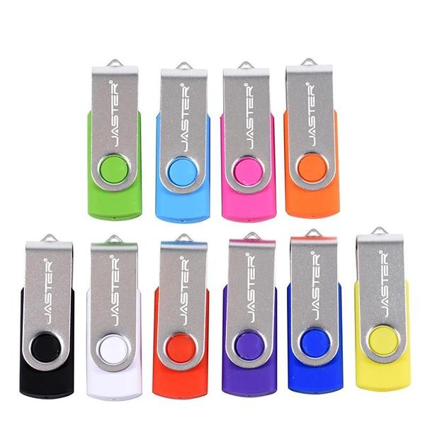 Pen Drive USB Rotativo Colorido - 8GB a 128GB - Com Clip Imagem de Pen Drive USB Rotativo Colorido - 8GB a 128GB - Com Clip