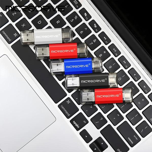 Imagem de Pen Drive USB Tipo C e Micro USB OTG - Alta Velocidade - 128GB, 64GB, 32GB, 16GB e 8GB