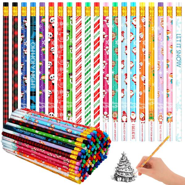 Imagem de Pencil Estune, 100 peças de papelaria de Natal a granel, favorece crianças 2B