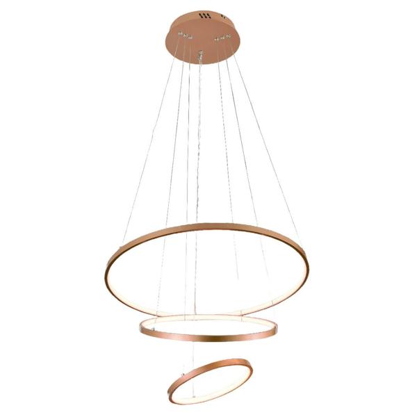 Pendente 25x40x60cm 48w 3k Alumino Rose Bivolt Sindora Imagem de Pendente 25x40x60cm 48w 3k Alumino Rose Bivolt Sindora