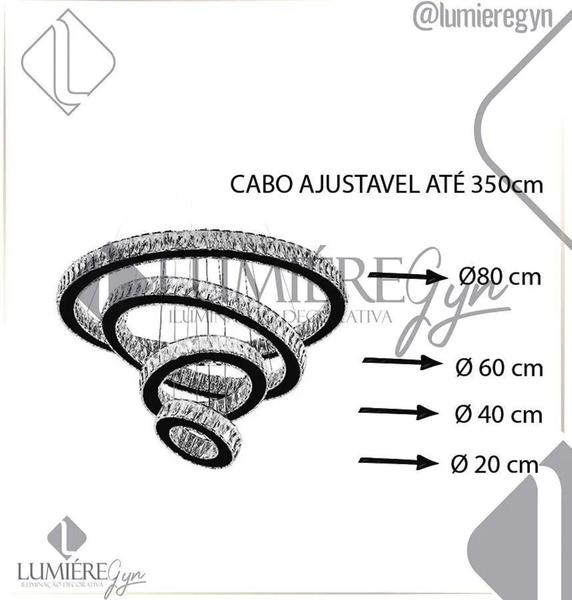 Imagem de Pendente  4 aros cristal 3000k sindora dcd00723