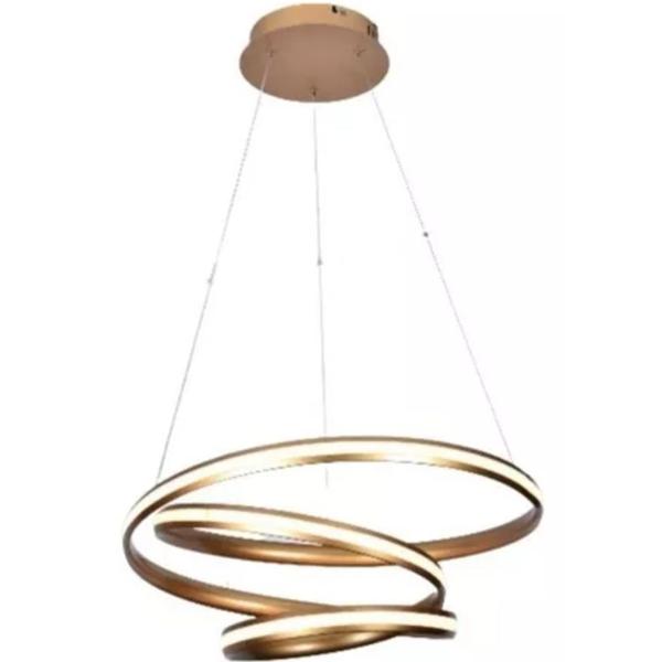 Imagem de Pendente 50x50x27cm 56w 3k bivolt metal dourado sindora