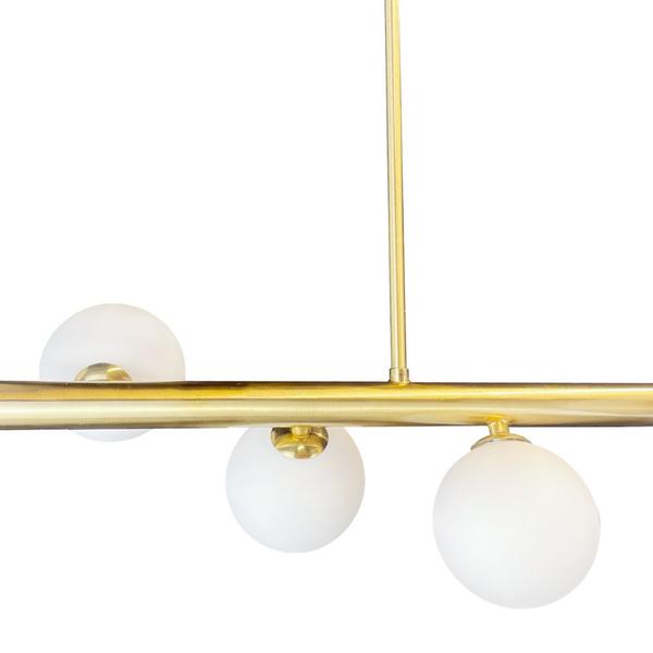 Imagem de Pendente 6 Globos Branco Metal Dourado 6G9 DS8160 Delis