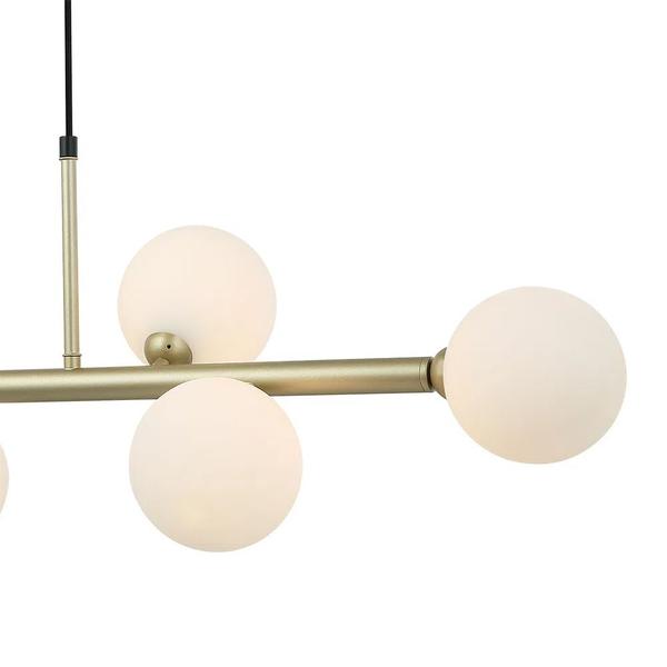 Imagem de Pendente Abaporu Dourado Globos Branco 92cm 6G9 HL003W Bella