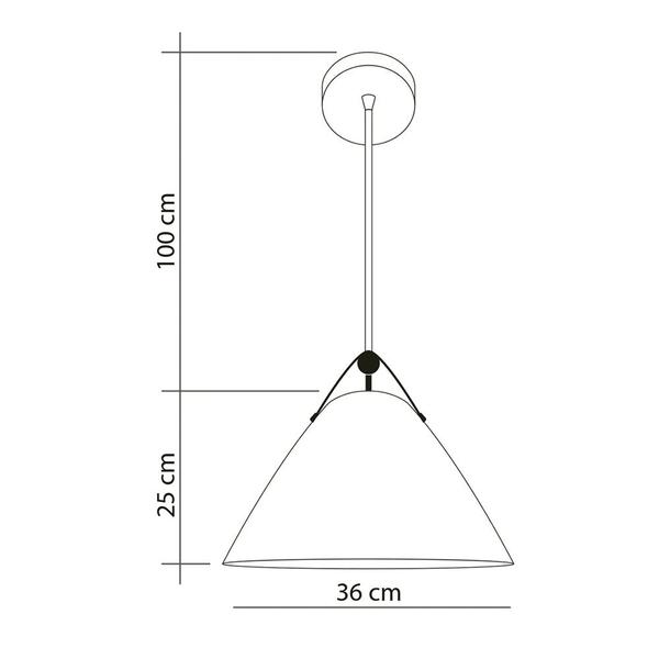 Imagem de Pendente Alumínio 1xE27 RPX 35cm Couro  Startec