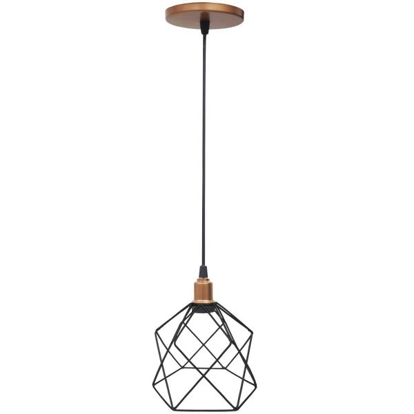 Imagem de Pendente Aramado Cálice Luminária Lustre Luxo Teto Retrô Vintage Balcão Agp Ilumini Industrial