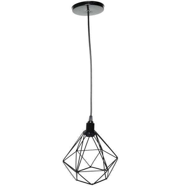 Imagem de Pendente Aramado Diamante Cabo 1,5 Mt Luminária Lustre Industrial Teto Retrô Balcão Agp Ilumini