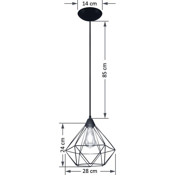 Imagem de Pendente Aramado Diamante Grande cor Cobre todos ambientes