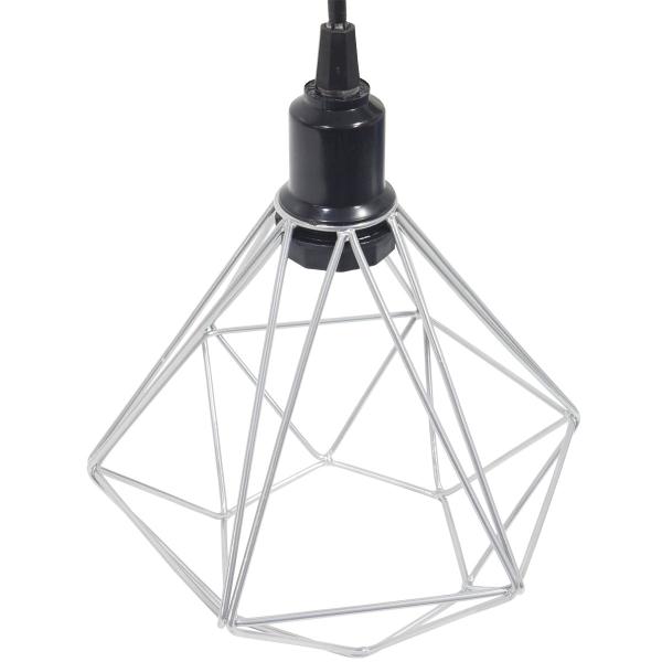 Imagem de Pendente Aramado Diamante Luminária Lustre P Teto Retrô Vintage Industrial Balcão Agp Ilumini