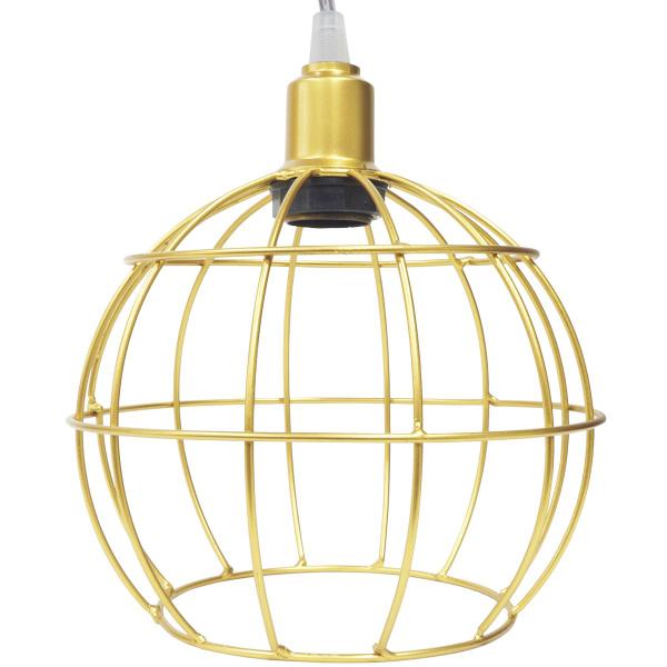 Imagem de Pendente Aramado Duplo Globo Luminária Lustre Cabo Cristal Retrô Vintage Agp Ilumini Industrial Luxo