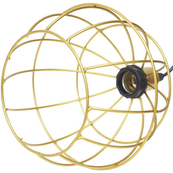 Imagem de Pendente Aramado Globo Luminária Lustre Luxo Teto Retrô Vintage Dourado Agp Ilumini Industrial