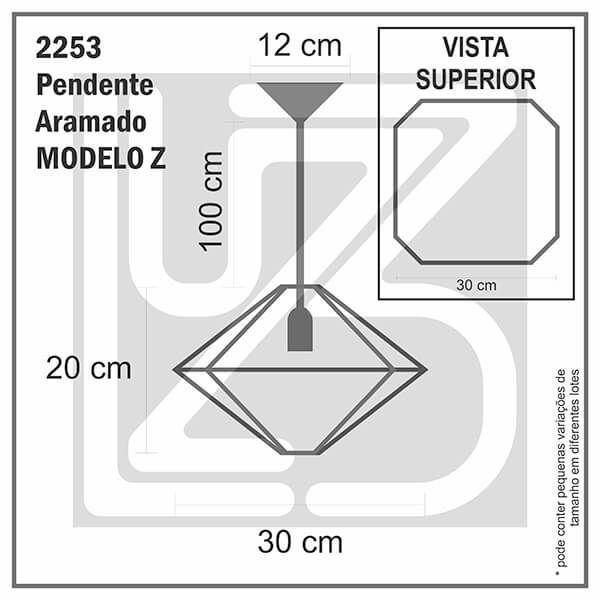 Imagem de Pendente Aramado Modelo Z - COBRE