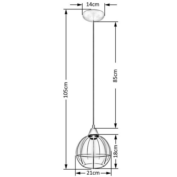 Imagem de Pendente Aramado Spider Branco Grande Sala Quarto cozinha