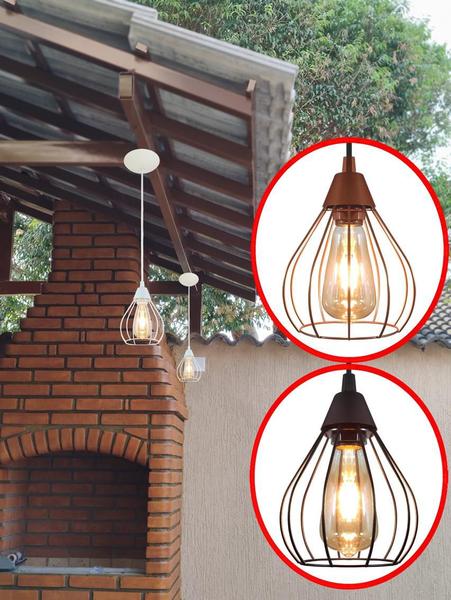 Pendente Aramado Teardrop Cobre Sala Quarto cozinha - Jota Iluminação Ind e Com Imagem de Pendente Aramado Teardrop Cobre Sala Quarto cozinha