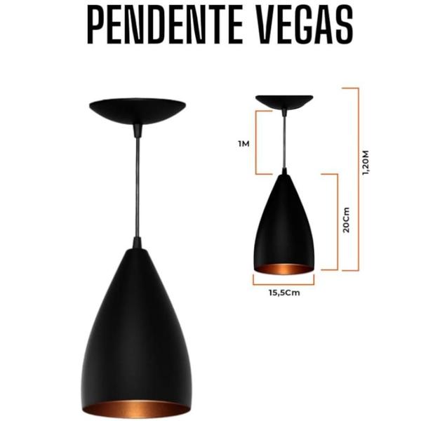 Imagem de Pendente Aramado Vegas Cozinha Pronta Lustre De Teto