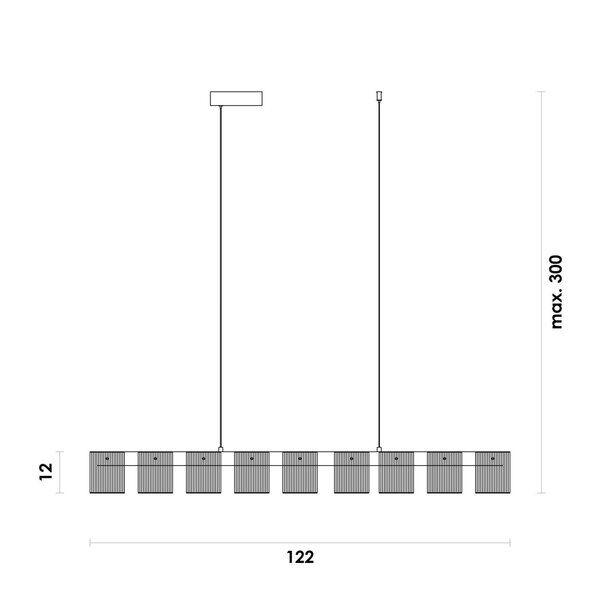 Imagem de Pendente Array Dourado 122cm 24w Led - Arr1pd01dr122 - Bella