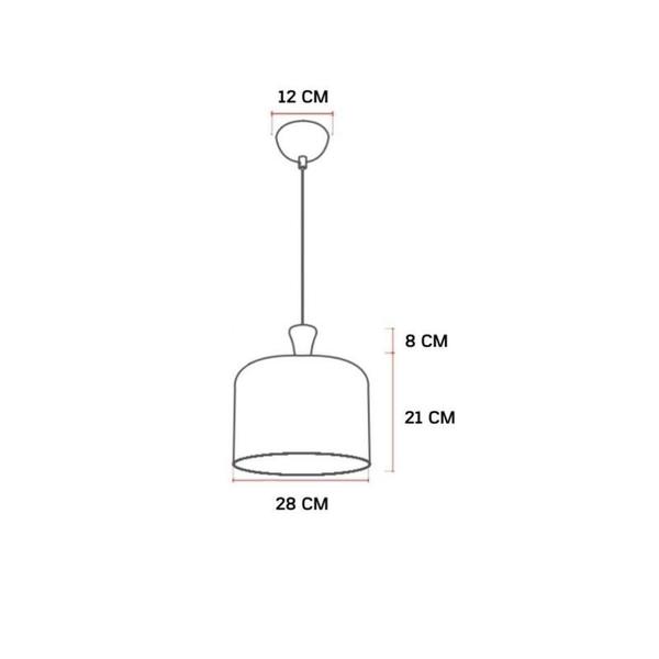 Imagem de Pendente avant bell aço 1 e27 280mm café