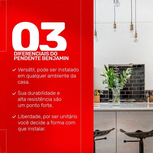 Pendente avant benjamim ouro espelhado para 1 lampada e27 Imagem de Pendente avant benjamim ouro espelhado para 1 lampada e27