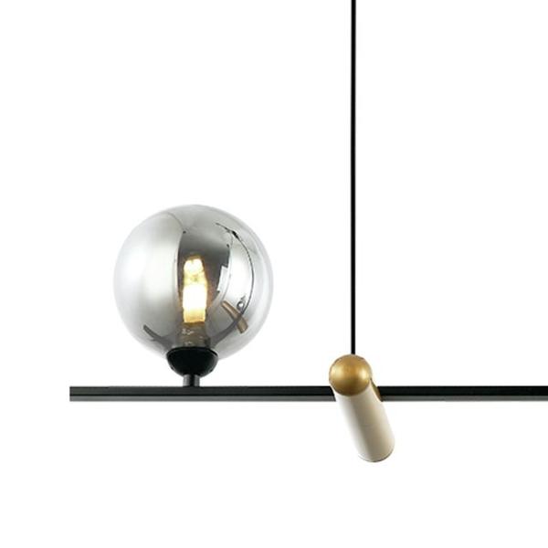 Imagem de Pendente bambu preto bronze e fumê 80cm 3xg9 - bella - hl017sb