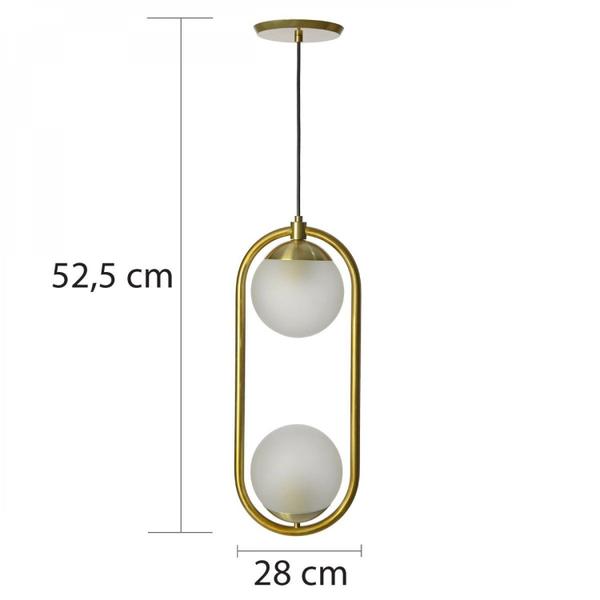 Pendente Bivolt Oval 28x52,5cm 2 Lâmpadas Infinity Lux - Infinitylux Imagem de Pendente Bivolt Oval 28x52,5cm 2 Lâmpadas Infinity Lux
