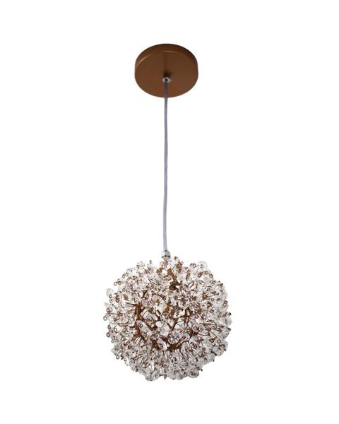 Pendente Bola Íris Cristal Dente de Leão Ninho Cobre - ILUMINAMUNDO Imagem de Pendente Bola Íris Cristal Dente de Leão Ninho Cobre