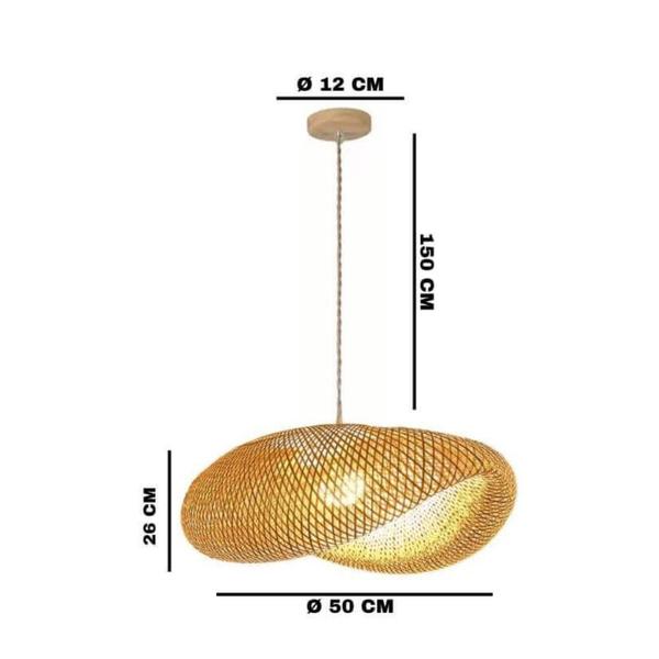 Imagem de Pendente Borneu Fibra de Bambu 50cm GMH