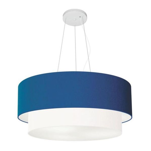 Imagem de Pendente Cilíndrico Azul Marinho e Branco MJ-4073 Para Mesa de Jantar e Estar