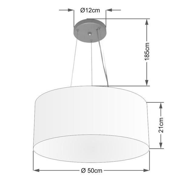 Imagem de Pendente Cilíndrico Azul Marinho MJ-4047 Para Mesa de Jantar e Estar