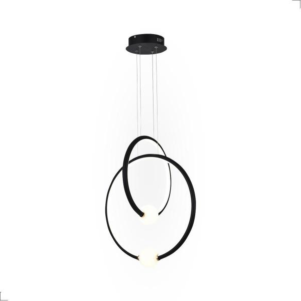 Imagem de Pendente Círculo Duplo LED 45W  Preto/Dourado