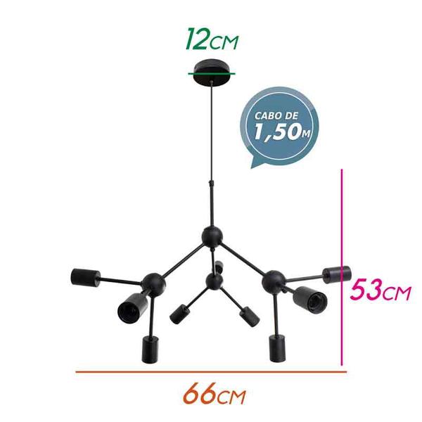 Imagem de Pendente Cluster Sputinik Molecula + Filamento Led G95 St1459