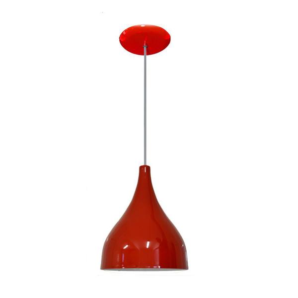 Imagem de Pendente Colorido Modelo Funil - Grande - 31 cm x 23 cm - Vermelho