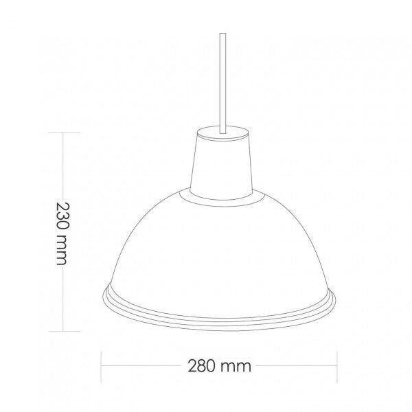 Pendente Cônico em Alumínio 23cmx28cm TD820 Taschibra Imagem de Pendente Cônico em Alumínio 23cmx28cm TD820 Taschibra