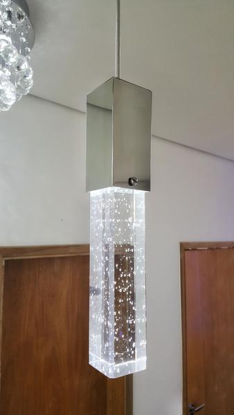 Imagem de Pendente De Cristal Com Bolinhas Led Para Cabeceira De Cama Ou Lavabo