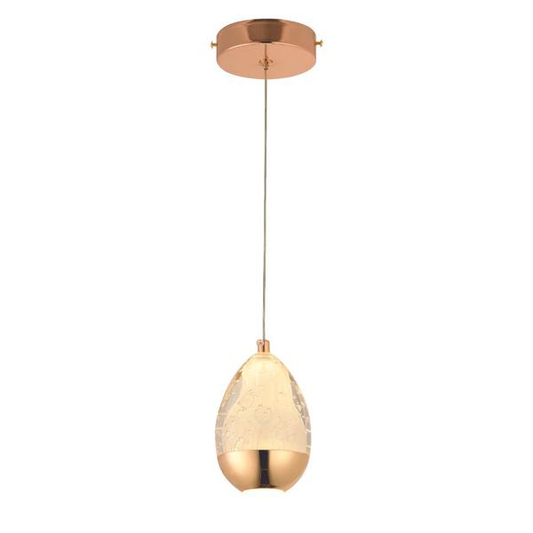 Imagem de Pendente Dourado Cristal 14cm Led 5W 3000K Bivolt