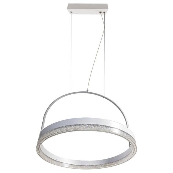 Imagem de Pendente Emily Branco Anel E Cristal Led Integrado 20w Ø40cm St1762