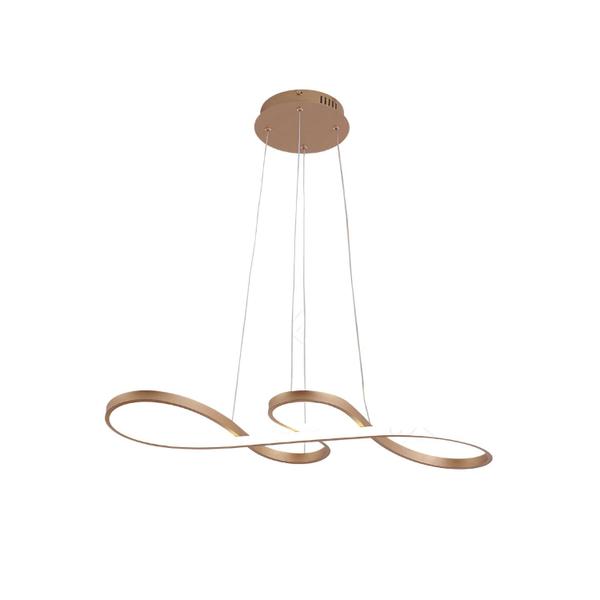 Imagem de Pendente Espiral Dourado Metal 75cm Bivolt LED 47W 3 em 1