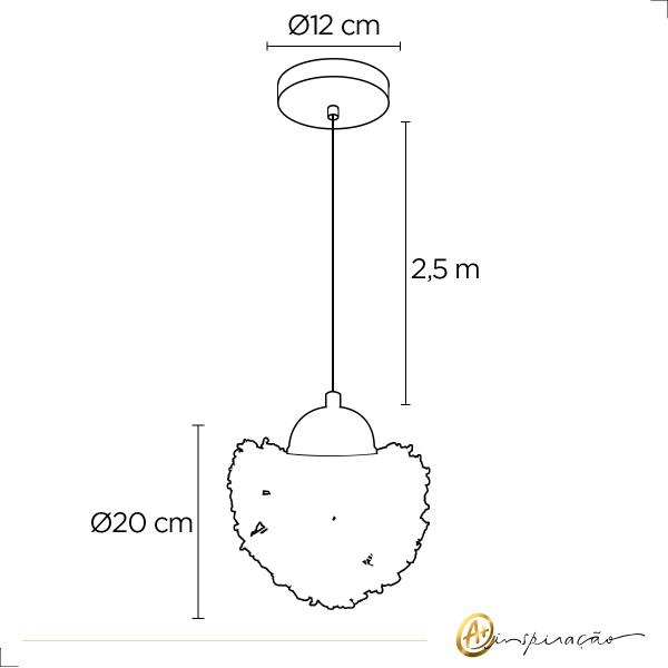 Imagem de Pendente Estela Menor Metal 20 E Castanhas De Cristal 14MM